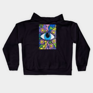 Trippy eye Kids Hoodie